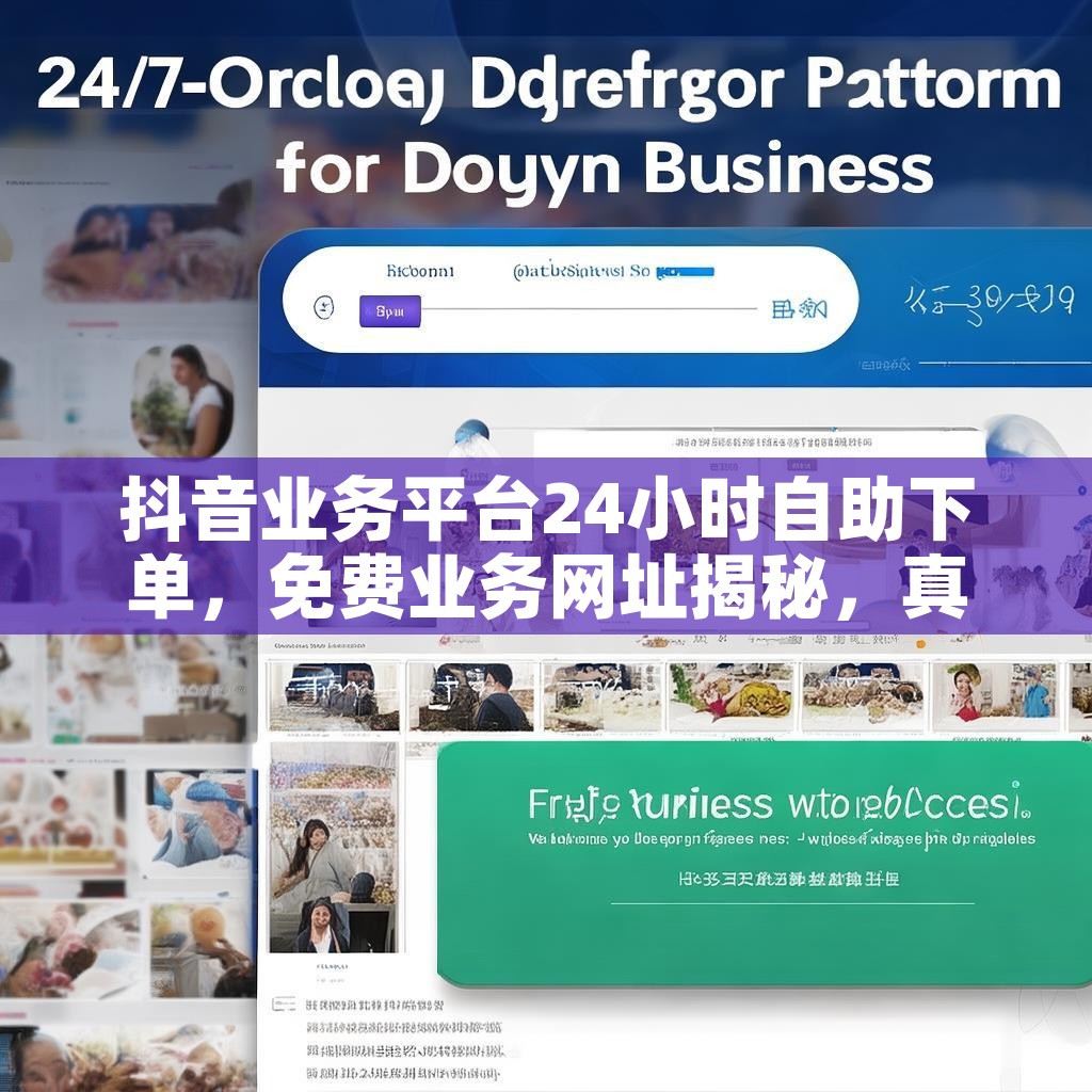 抖音业务平台24小时自助下单，免费业务网址揭秘，真的便宜吗？