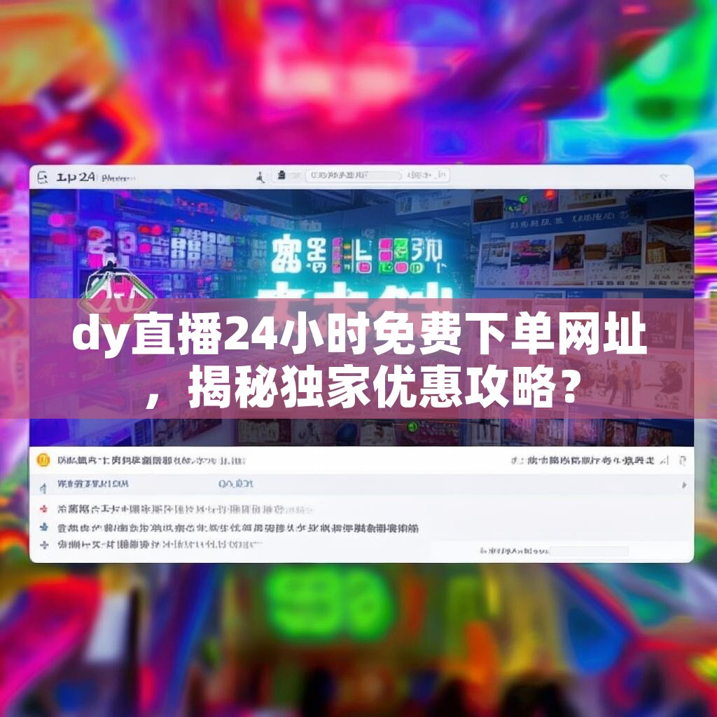 dy直播24小时免费下单网址，揭秘独家优惠攻略？