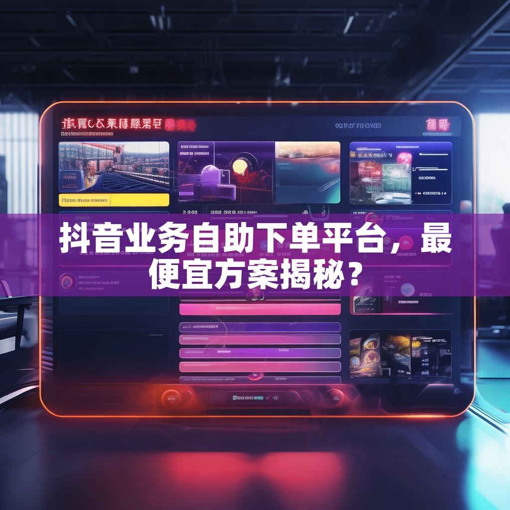 抖音业务自助下单平台，最便宜方案揭秘？