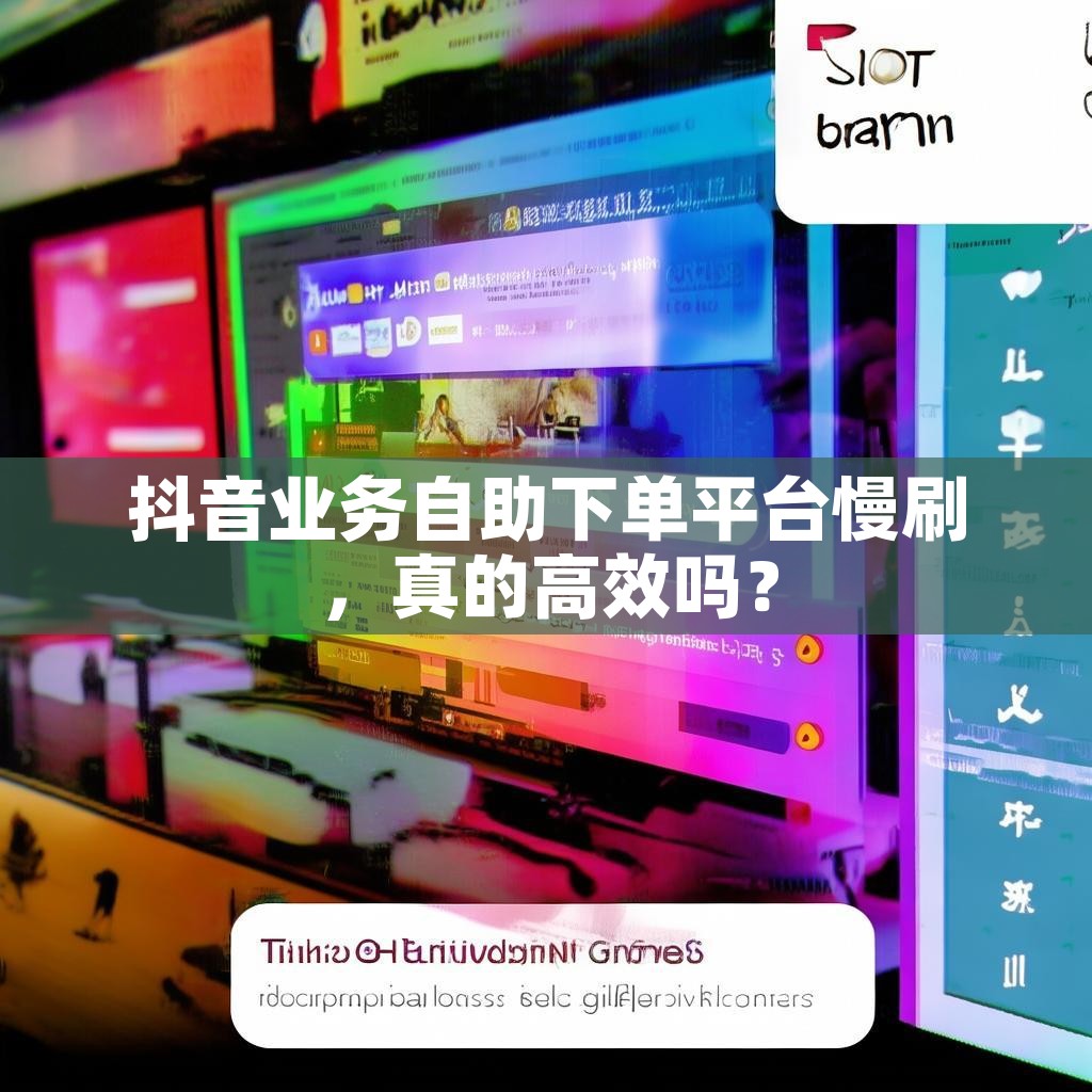 抖音业务自助下单平台慢刷，真的高效吗？