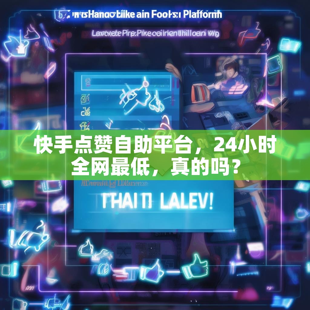 快手点赞自助平台，24小时全网最低，真的吗？