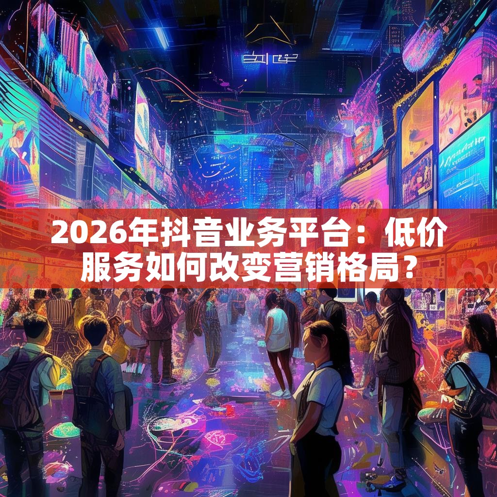 2026年抖音业务平台：低价服务如何改变营销格局？