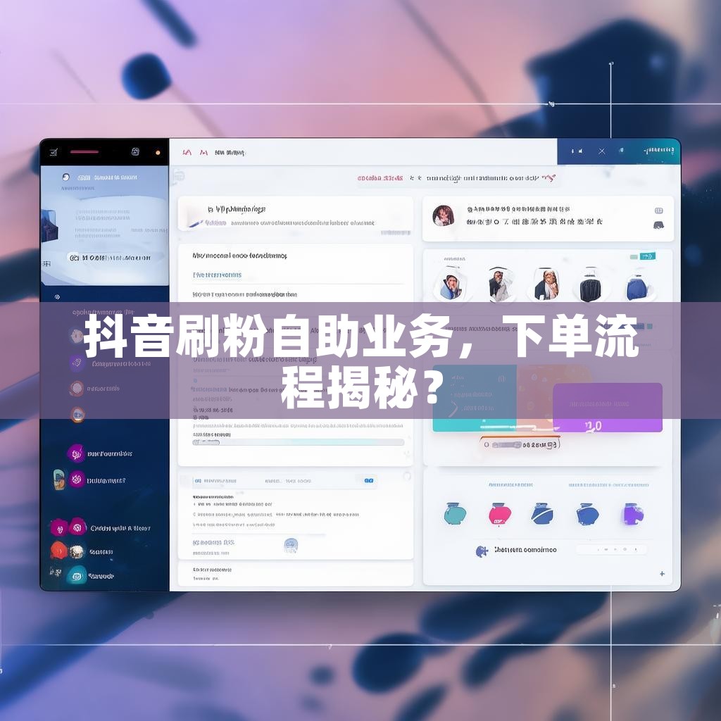 抖音刷粉自助业务,下单流程揭秘?