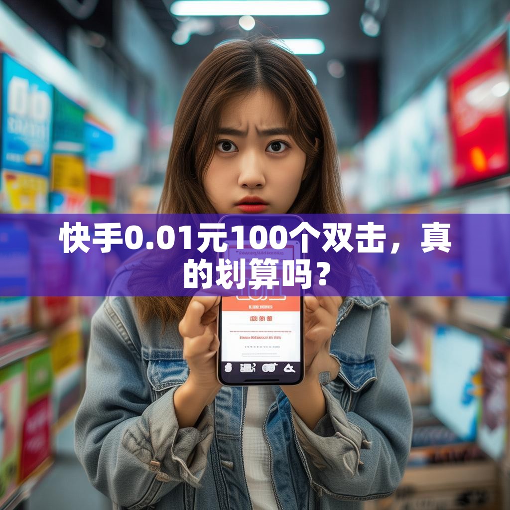 快手0.01元100个双击,真的划算吗?