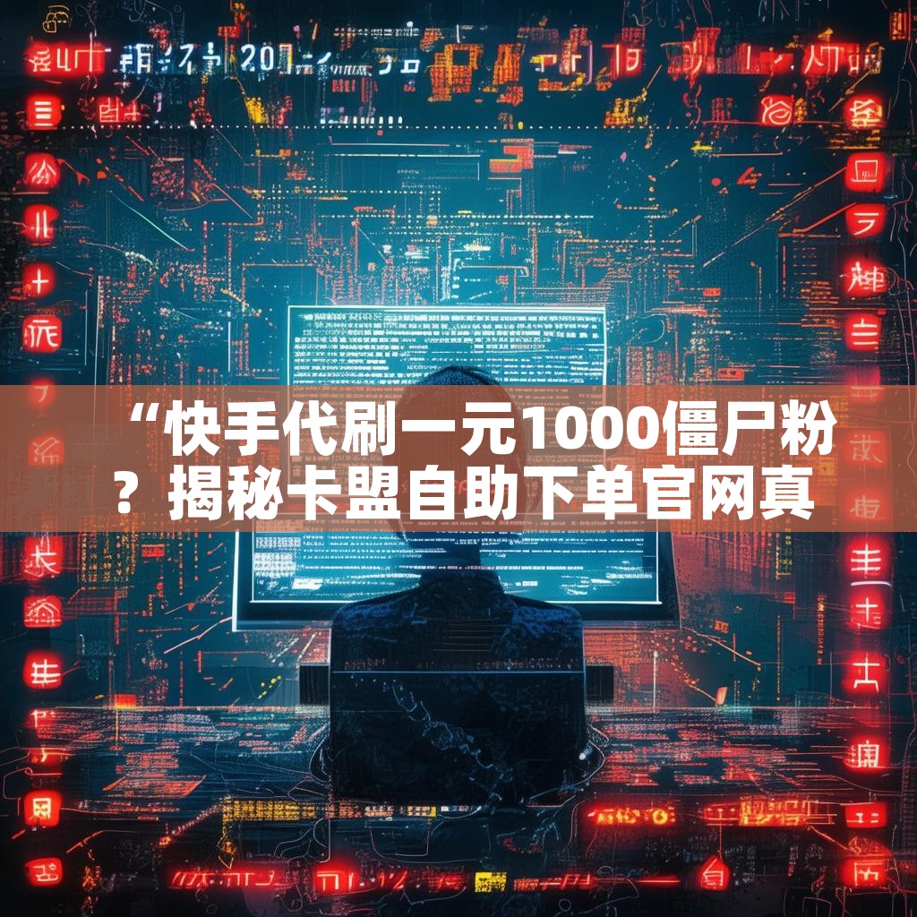 “快手代刷一元1000僵尸粉？揭秘卡盟自助下单官网真相！”