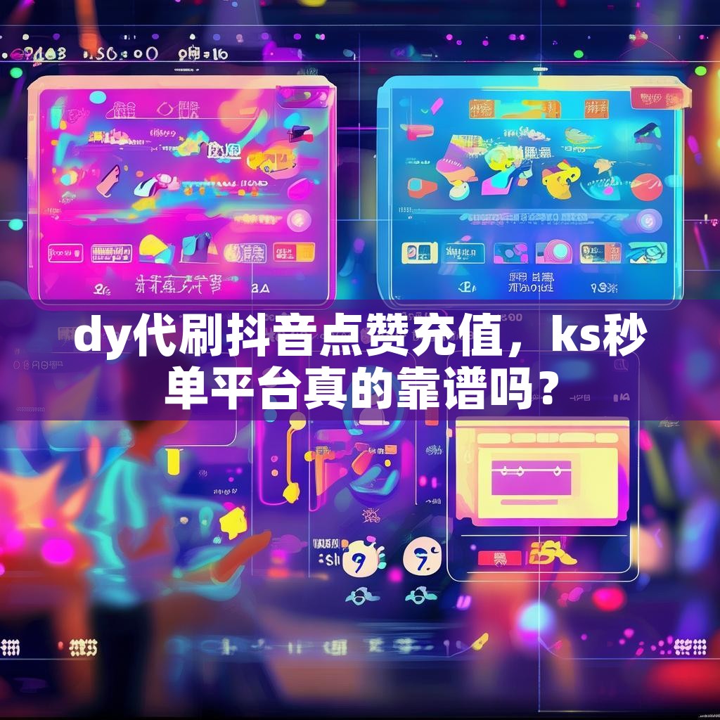 dy代刷抖音点赞充值，ks秒单平台真的靠谱吗？