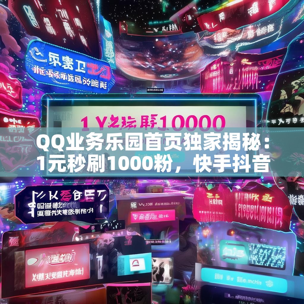 QQ业务乐园首页独家揭秘：1元秒刷1000粉，快手抖音点赞链接哪里找？