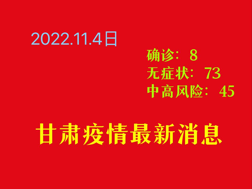 甘肃最新疫情及今日最新消息