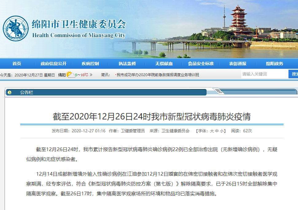 江油疫情最新消息 今天新增病例多少