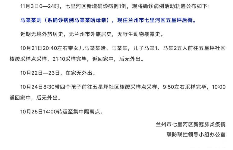 甘肃兰州疫情最新情况通报 今天新增感染人数公布