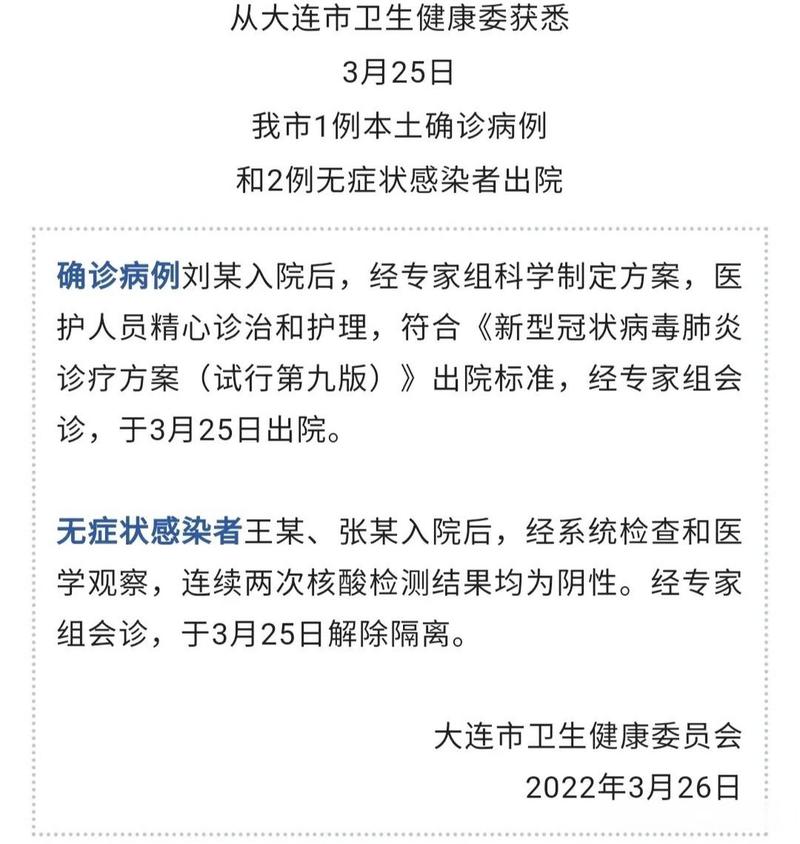 2022年9月大连新增确诊病例及无症状感染者情况汇总